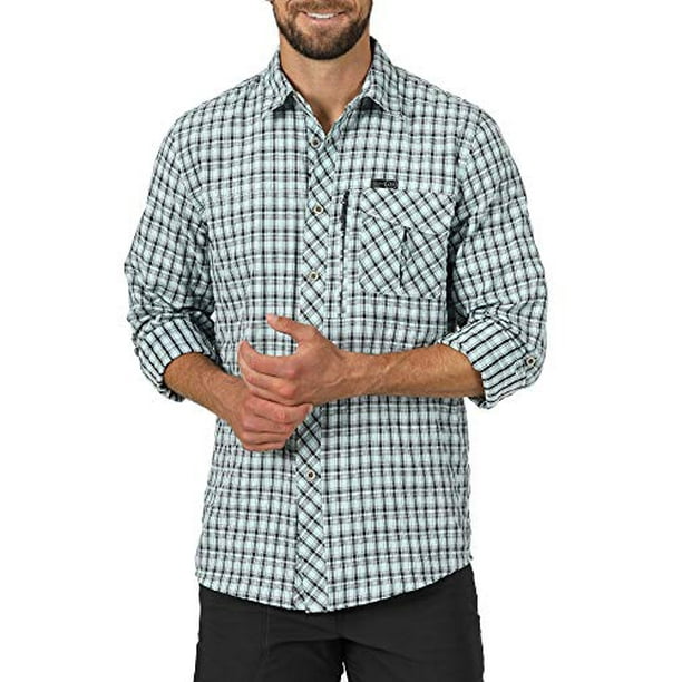 ATG by Wrangler Mens Long Sleeve Eco Utility Flannel Shirt